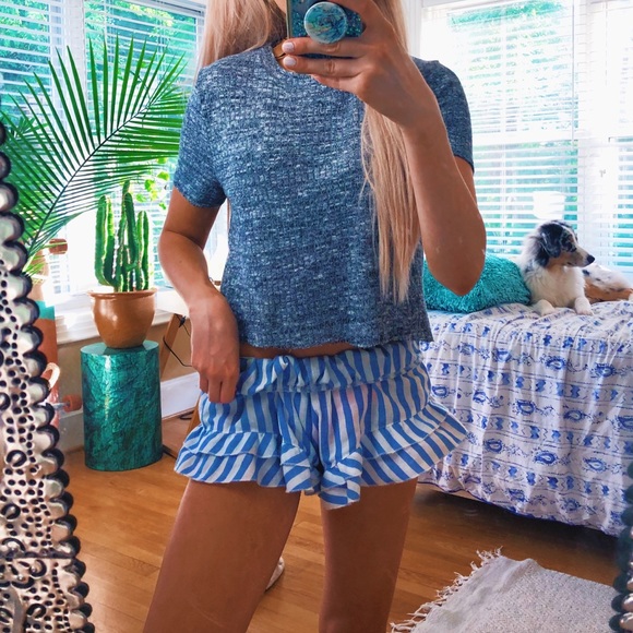 Grey Speckled Cropped Tee - Picture 6 of 6